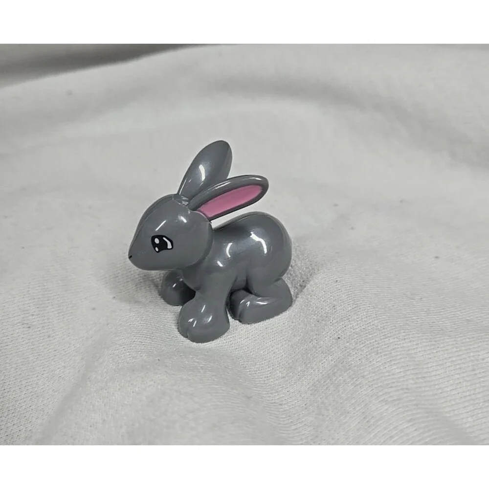Lego Duplo GREY BUNNY RABBIT Animal Zoo PET Easter Part